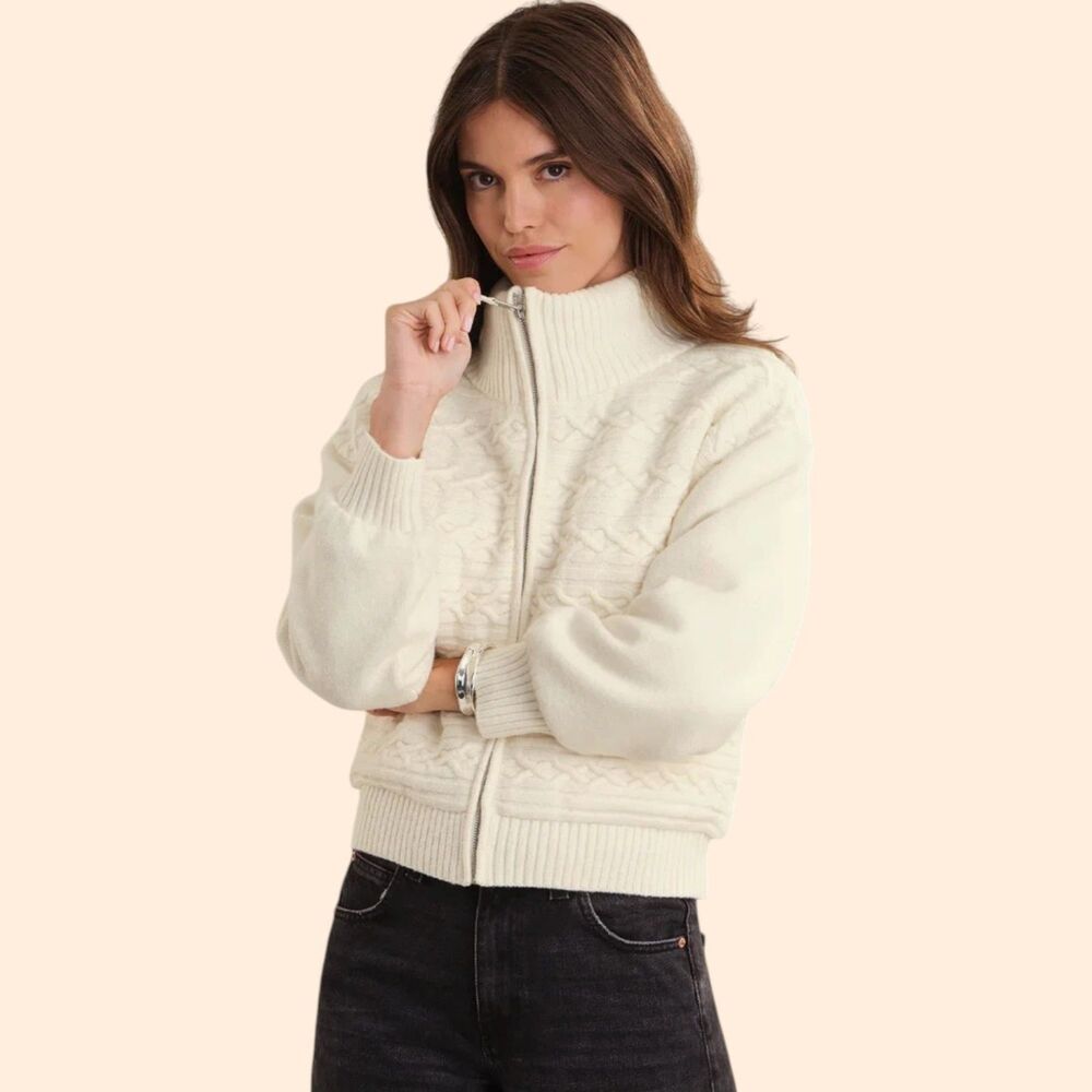 525 America Cable Knit Puffer Jacket